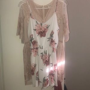 Rose patterned romper